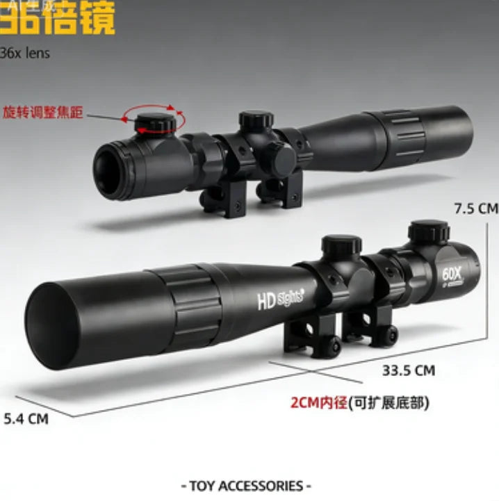 36 times lens AO Rifle Scope Optics Riflescope Crosshair Reticle Sights Adjustable Diopter
