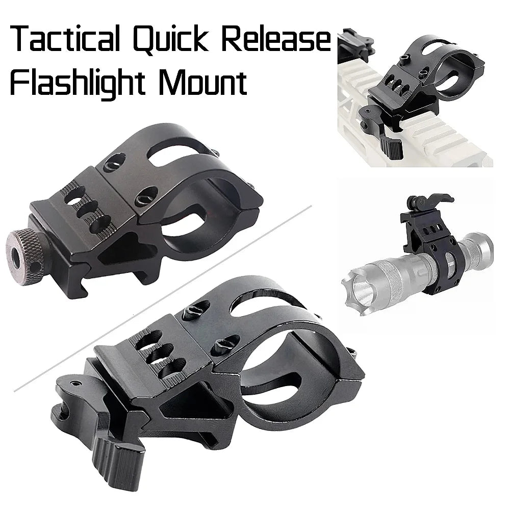 25.4mm Quick Release Offset Flashlight Scope Mount Holder 20mm  Picatinny Rail 45° Sight Hunting Gun Mount Accessories