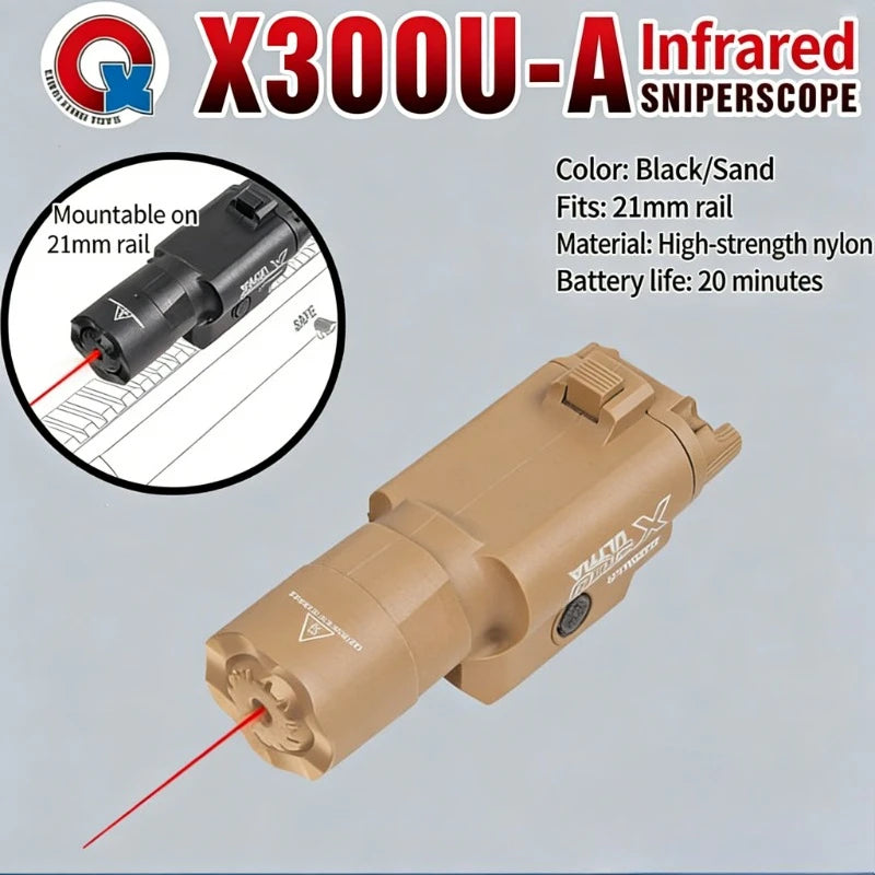Multifunctional X300 Flashlight & Infrared Laser Sight for Airsoft Toy Guns with 20mm Rail