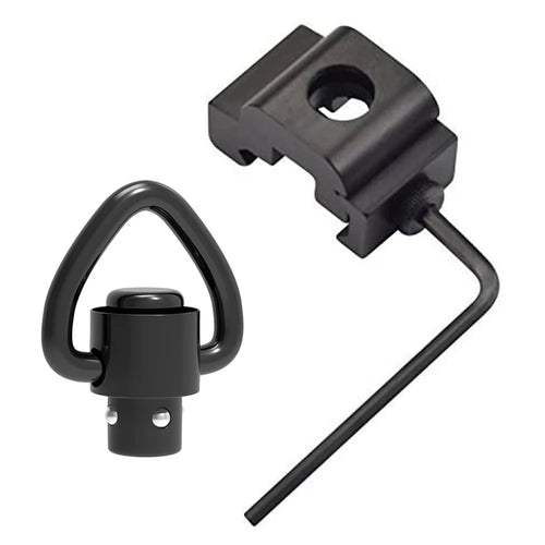 4 PCS Quick Detach Sling Swivel Mount Adapter QD Rifle Strap Sling Ring Attachment 20mm Picatinny Rail Hunting Gun Accessories