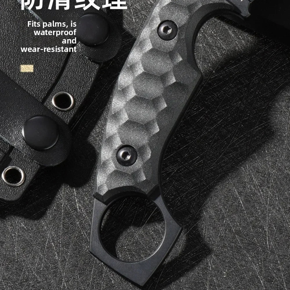 New Tactical Fixed Blade Knfie Sheath NioLox Steel Knife Fiberglass Handle Outdoor Survival Knife EDC Hunting Camping Knife