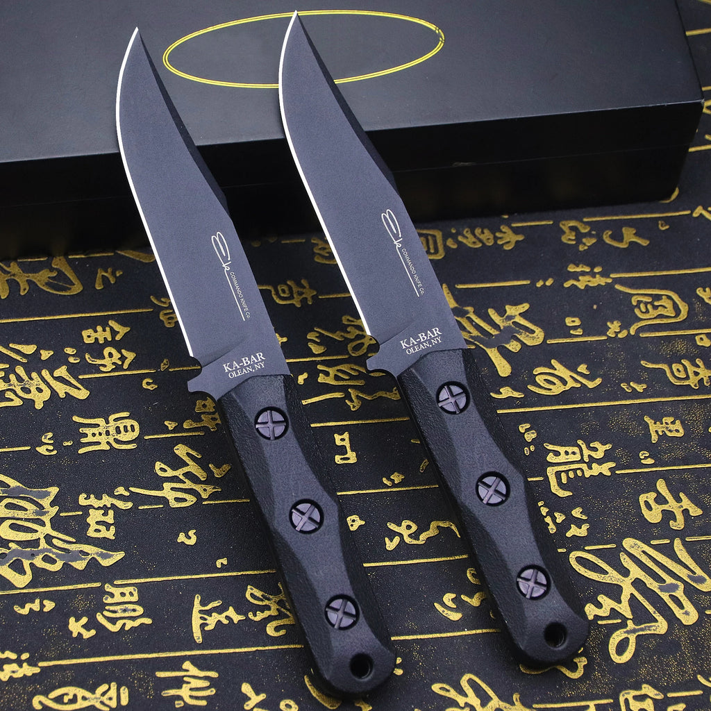 U.S.AKB-EK50 Jungle Hunting Straight Knife + Sheath, Outdoor Camping Survival Knife, Multi-purpose EDC Knife