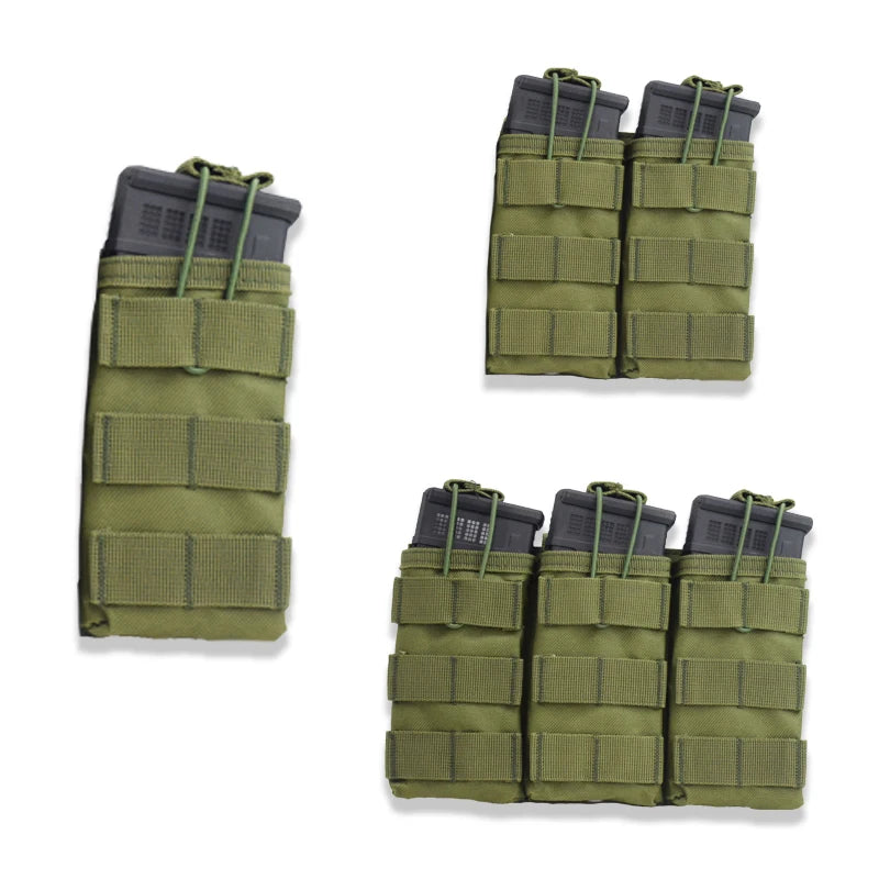 حقيبة مجلات تكتيكية مفردة ومزدوجة وثلاثية Molle Airsoft AK 7.62 5.56mm M4 لبندقية مسدس حقيبة تكتيكية لصيد الملحقات