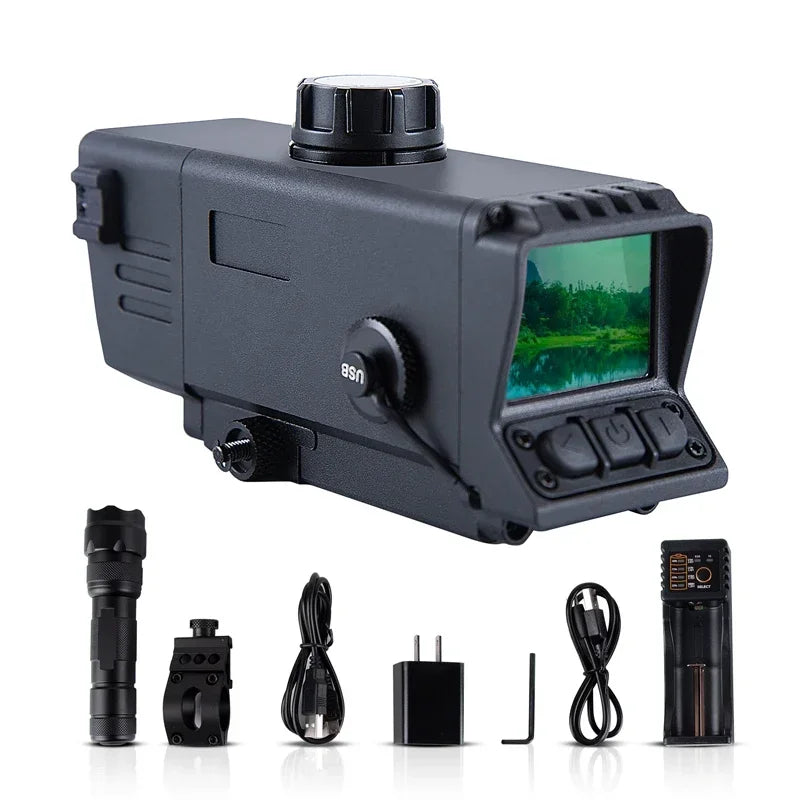 3.5X32 Digital Night Vision Scope with Video Recording | BDC Ranging | 7 Reticles | IP67 Waterproof for Rifle/Picatinny Rail