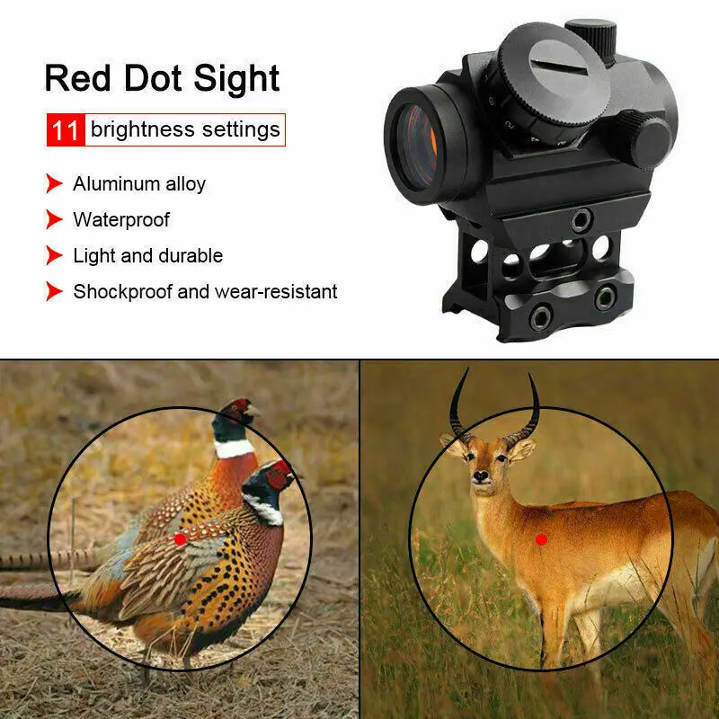 MARCOOL 1X20 Red Dot Sight 2 MOA Reflex Optical Sight Riflescope Tactical Airsoft Hunting Scope Sight With Mount