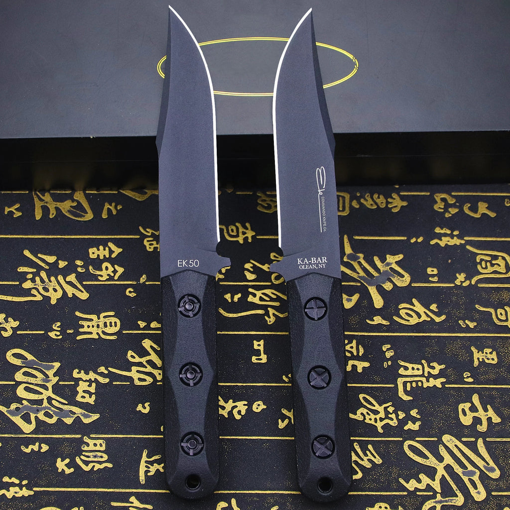 U.S.AKB-EK50 Jungle Hunting Straight Knife + Sheath, Outdoor Camping Survival Knife, Multi-purpose EDC Knife
