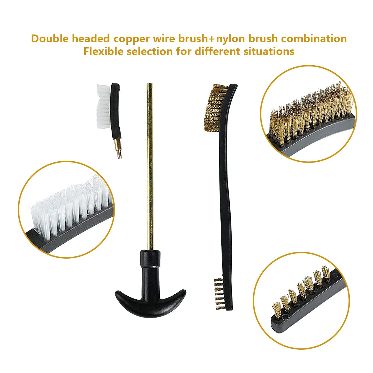 Universal Cleaning Kit Barrel Brush Tool Patches Cotton 9mm Swabs Mat Set Rod G17 G19 M16 Ar 15 Aк 74 Barrel Cleaning Tool