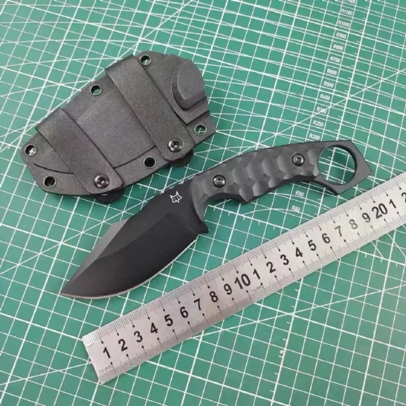 New Tactical Fixed Blade Knfie Sheath NioLox Steel Knife Fiberglass Handle Outdoor Survival Knife EDC Hunting Camping Knife