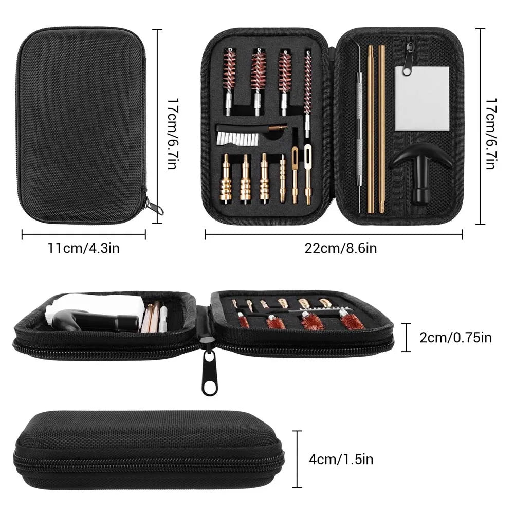 Gun Cleaning Kit Set 22.357.38 9mm.45 Pistol Universal Gun Hunting Weapon Cleaning Kit Brush Gun Cleaning Set Pick Gun Tool