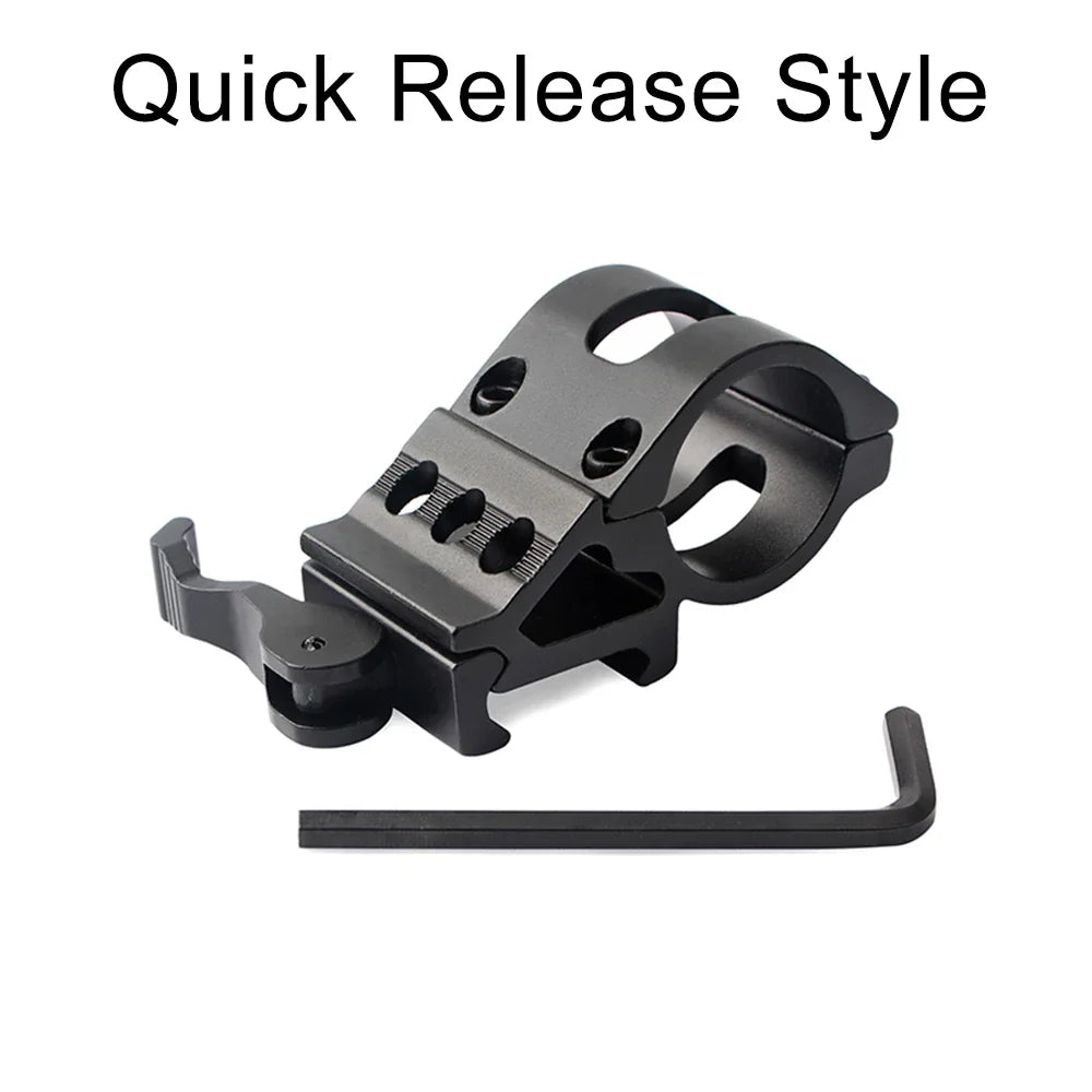 25.4mm Quick Release Offset Flashlight Scope Mount Holder 20mm  Picatinny Rail 45° Sight Hunting Gun Mount Accessories