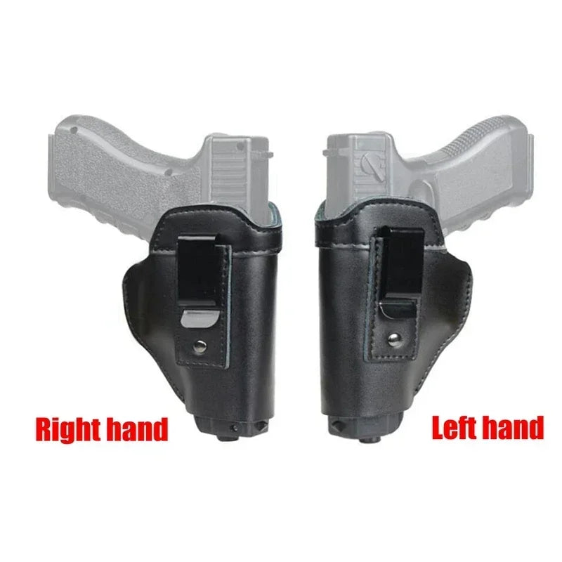 Tactical Conceal Carry Gun Holster for GL 17 19 Betta M9 M92 1911 Sig P226 USP Universal Leather Pistol Case Pouch