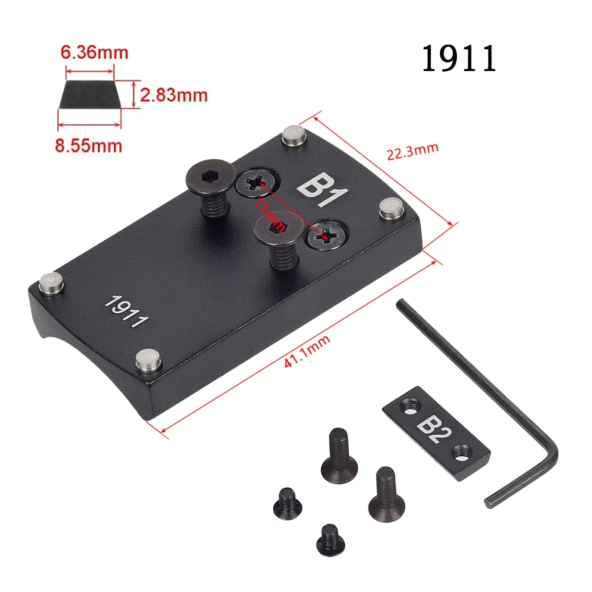 Optics Berett Glock 1911 M&P Pistol Reflex Sight Mount Adapter Plate S&W HK USP SIG P226 Sightmark Burris Micro Red Dot Scope