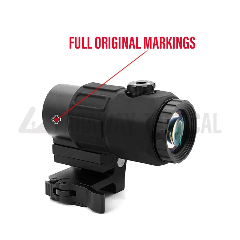 G45 Magnifier Sight 5X with Switch to Side Quick Detach QD Mount for Hunting and Airsoft Rifle with Original Markings