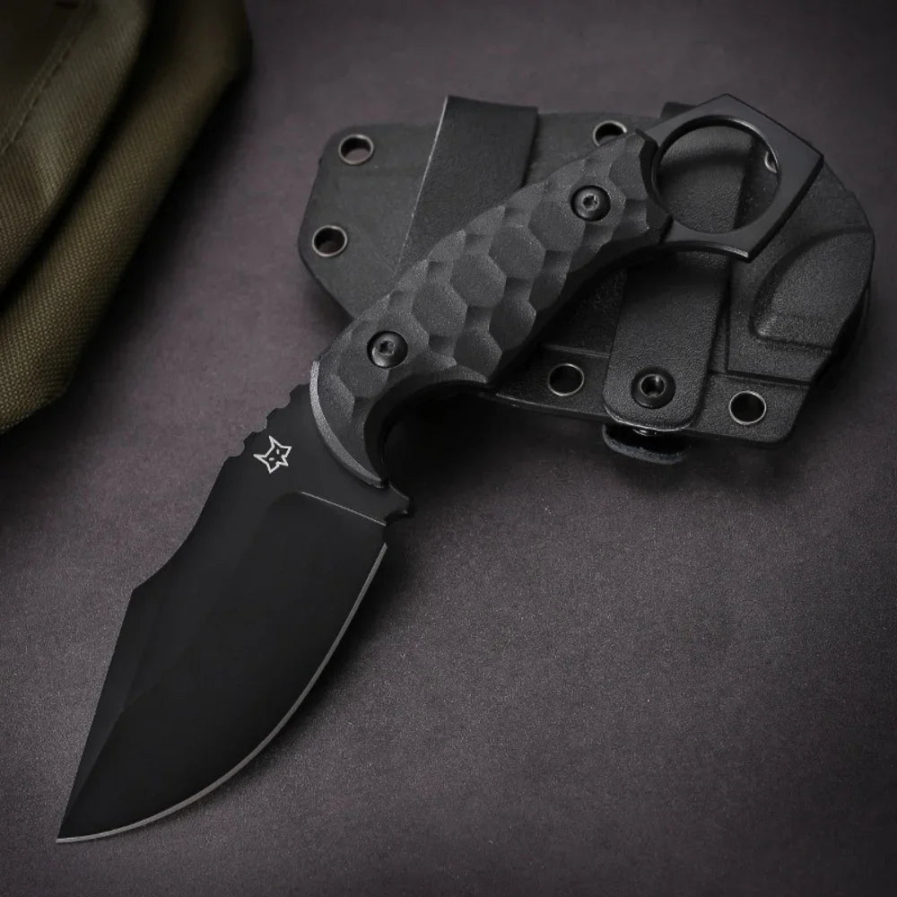 New Tactical Fixed Blade Knfie Sheath NioLox Steel Knife Fiberglass Handle Outdoor Survival Knife EDC Hunting Camping Knife