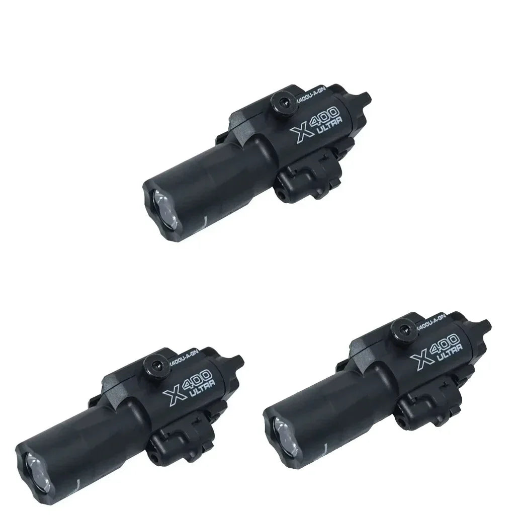 X400U Rail-Mounted Tactical Light: Green Laser Pointer & Powerful Flashlight Combo, Fits 20mm Airsoft Gun Rails