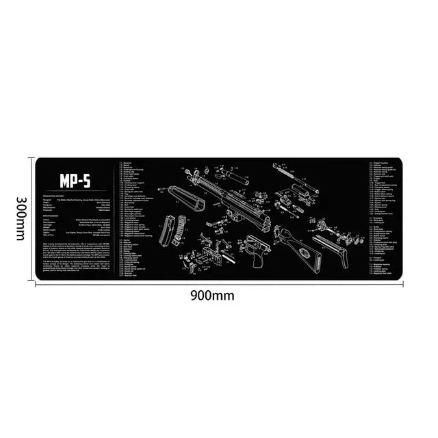 Gun Cleaning Rubber Mat Mouse Pad AR15 AK47 Remington 870 GLK GEN4 GEN 5 CZ-75 Punisher P220 P226 P229 Beret 92 1911 3D