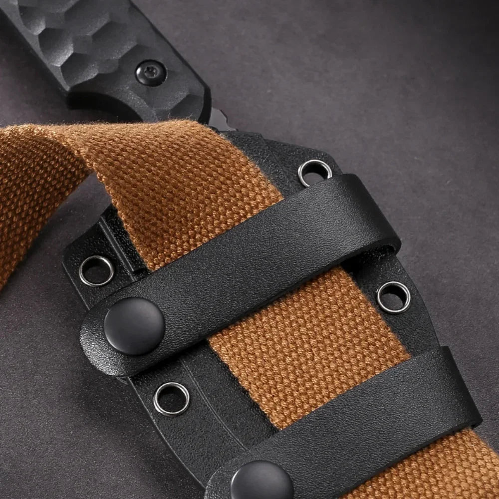 New Tactical Fixed Blade Knfie Sheath NioLox Steel Knife Fiberglass Handle Outdoor Survival Knife EDC Hunting Camping Knife