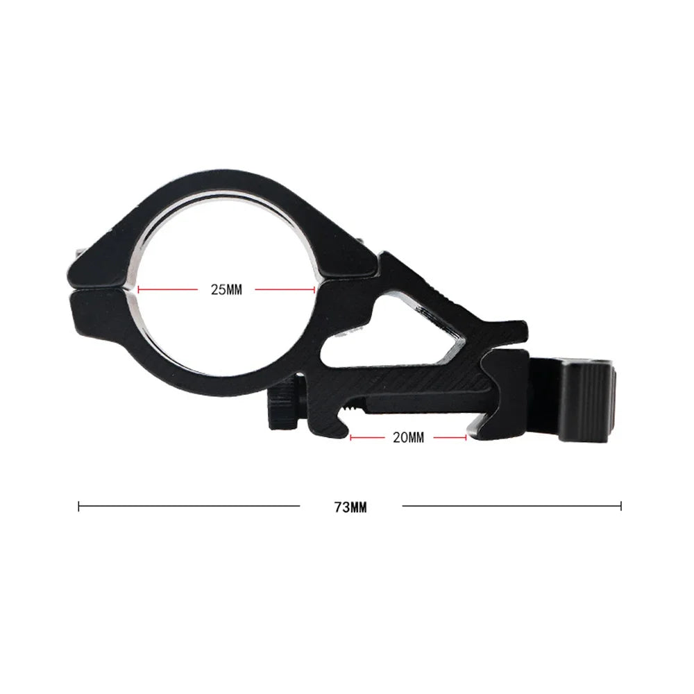 25.4mm Quick Release Offset Flashlight Scope Mount Holder 20mm  Picatinny Rail 45° Sight Hunting Gun Mount Accessories