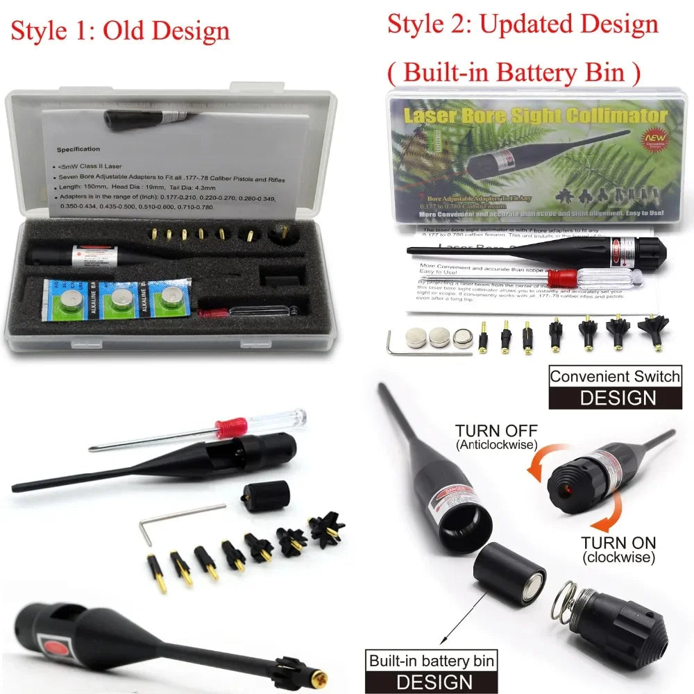 منظار ليزر النقطة الحمراء (Red Dot) للضبط والتصفيف، 7 محولات من 0.177 إلى 0.78