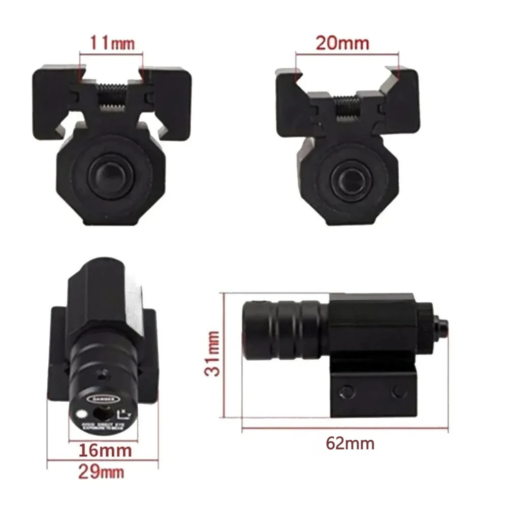 Mini red dot laser sight, with adjustable wavelength of 635-655nm, 11mm/20mm rail mounting, hunting rifle scope, pistol sight, a