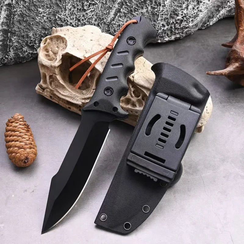 2025 new Premium Tactical Survival Knife with Sheath 8Cr13MoV fixed Blade GFN Handle Camping EDC Hunting outdoor Gear