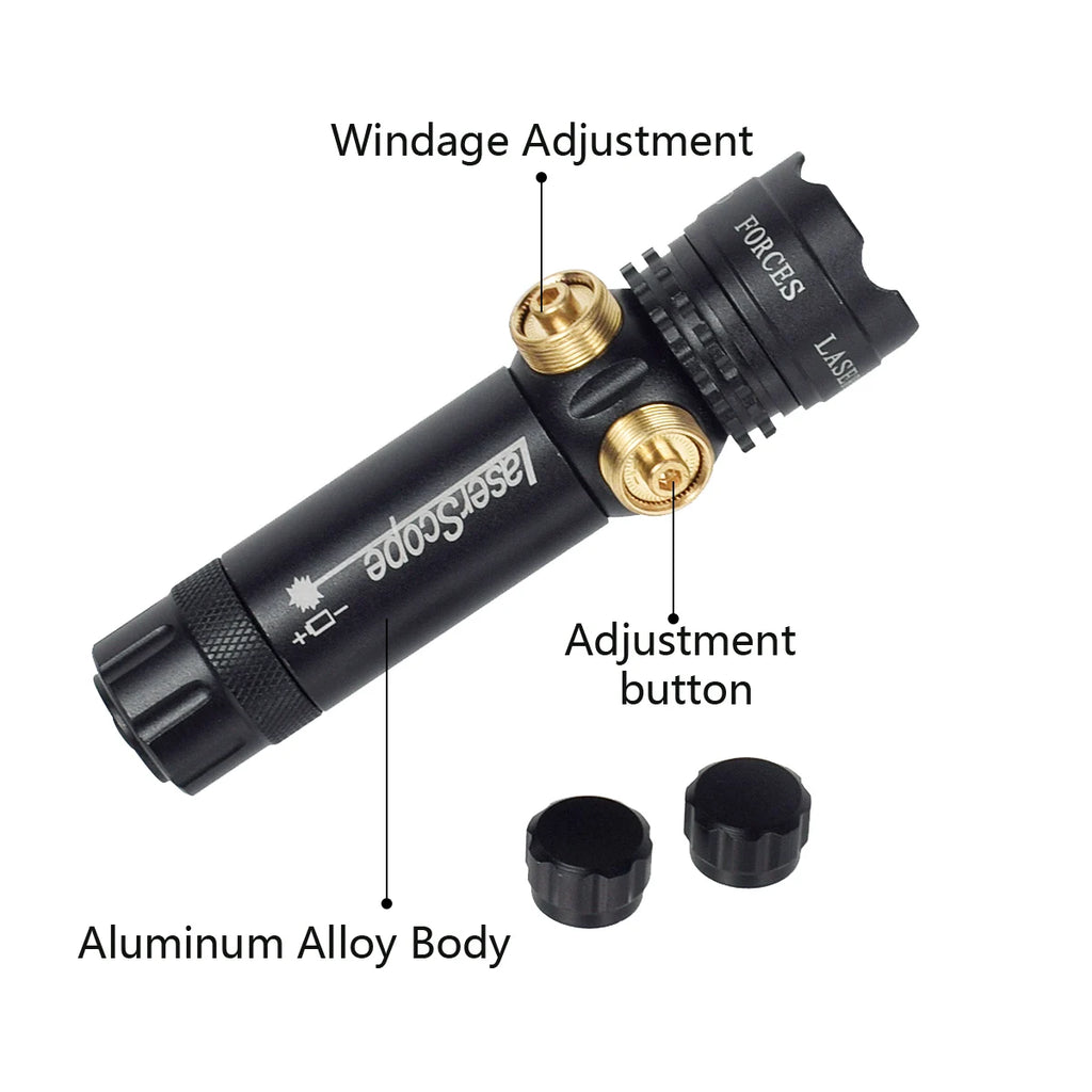 כוונת טקטית 532nm עם מתג לחץ לרובה, לייזר נקודה ירוקה, כוונת לייזר נקודה אדומה, מתקן פיקטיני, טלסקופ לציד 20