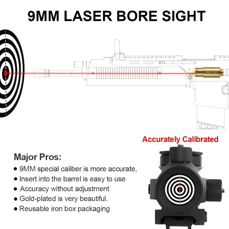 9mm/7.62/6/223rem/38spl/12ga/44mag/308win New Calibrator Calibration Tool Infrared Auxiliary Metal Multi-model