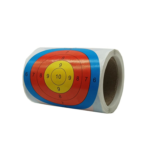 3 Inch X100/ 200 Pcs/Roll Fluorescent Color Anti-Water PVC Stickers  with Numbers Shooting Stickers Round Adhesive Targets