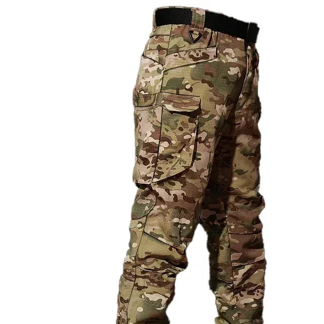Tactical Sets Men Clothing Multi-Pocket Combat Shirts +Cargo Pant Suits Camo Wear-resisting Windproof Hunting Trainning Set