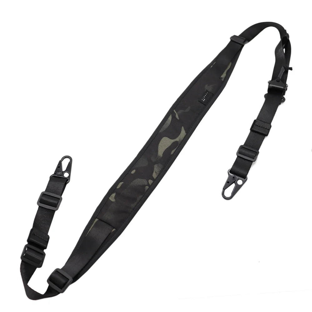 Tactical Modular Rifle Sling Strap Removable 2 Point / 1 Point 2.25" Wide Padded Shooting Gun Sling Hunting Rifle Accessories