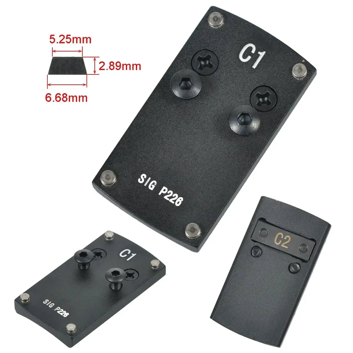 Optics Berett Glock 1911 M&P Pistol Reflex Sight Mount Adapter Plate S&W HK USP SIG P226 Sightmark Burris Micro Red Dot Scope