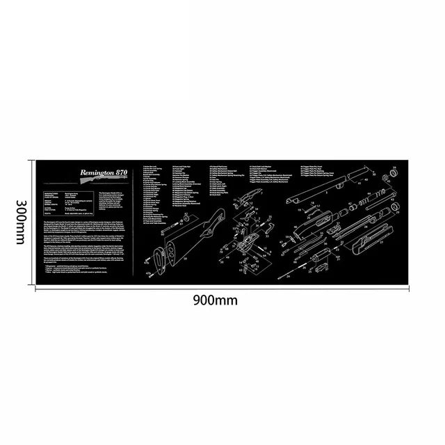 Gun Cleaning Rubber Mat Mouse Pad AR15 AK47 Remington 870 GLK GEN4 GEN 5 CZ-75 Punisher P220 P226 P229 Beret 92 1911 3D