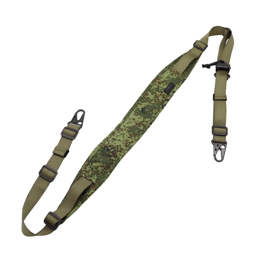 Tactical Modular Rifle Sling Strap Removable 2 Point / 1 Point 2.25" Wide Padded Shooting Gun Sling Hunting Rifle Accessories