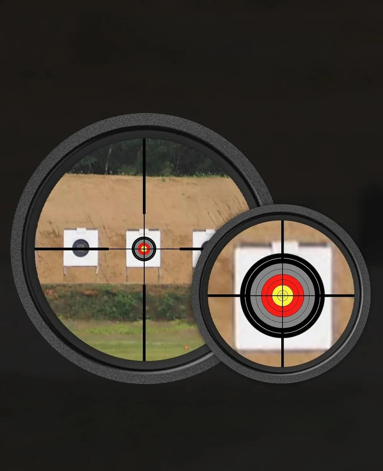 Riflescope Red Green Illuminated Reticle Crosshair Optics Scope Sight with Locking Turret Sunshade Hunting