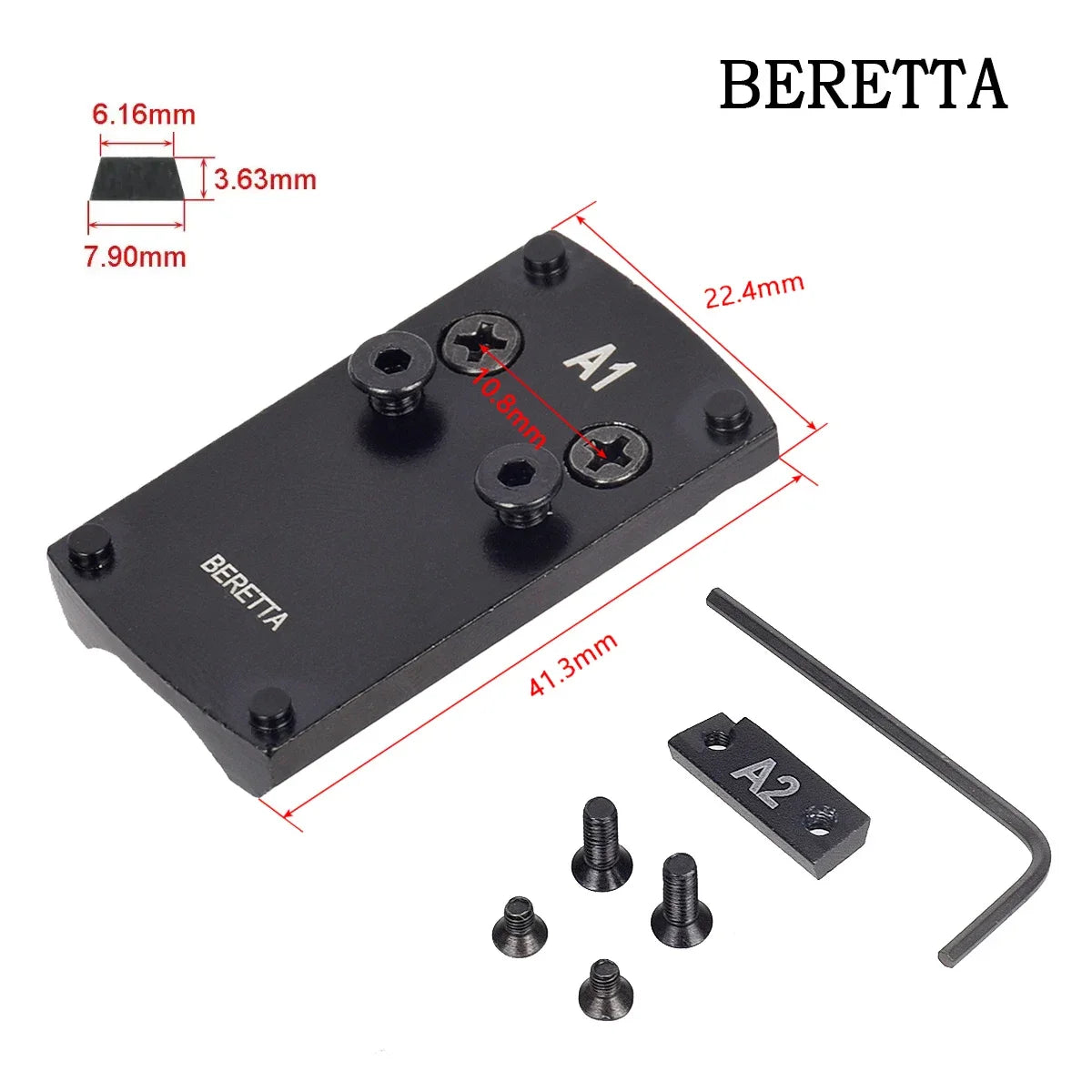 Optics Berett Glock 1911 M&P Pistol Reflex Sight Mount Adapter Plate S&W HK USP SIG P226 Sightmark Burris Micro Red Dot Scope