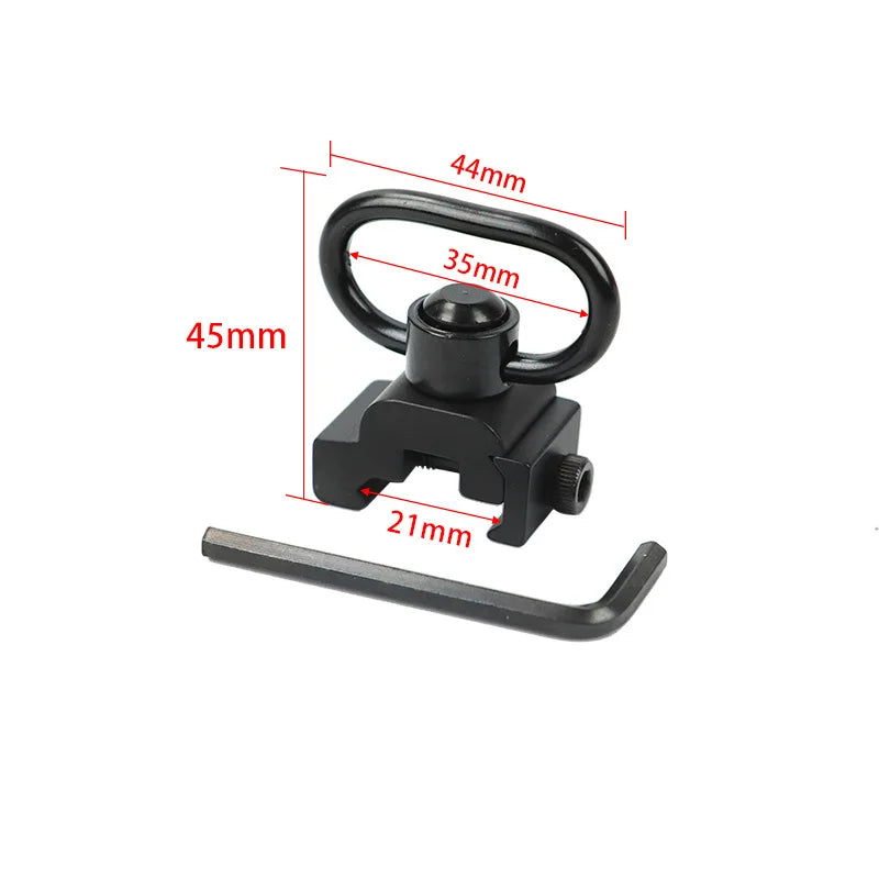 Multi-Style Tactical QD M-LOK Sling Swivel Adapter Rail Mount SLING Buckle Metal Strap Loop Strap Rail Mount Mlok Picatinny Rail