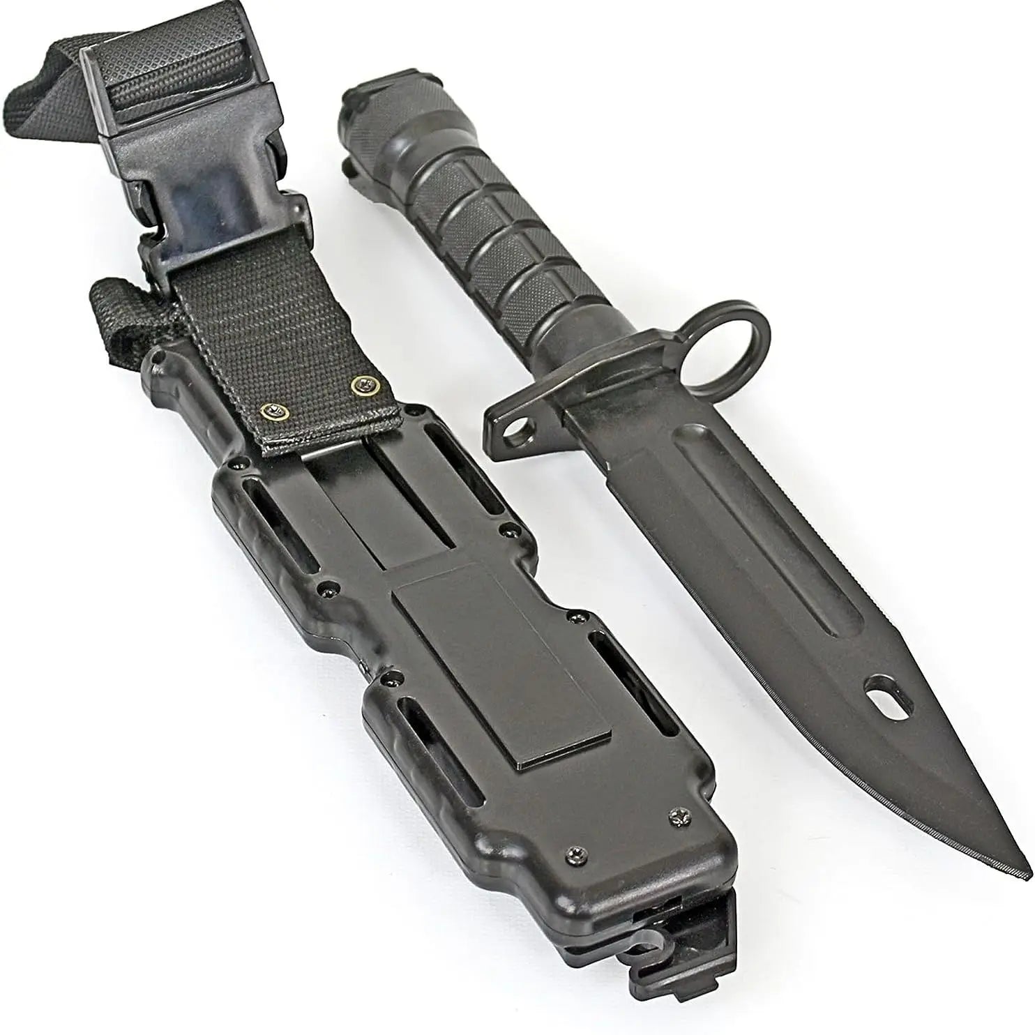 Rubber Knife Training with Sheath, Fake plastic dagger, Flexible and Soft Fixed Blade Suitable for props, Halloween martial arts
