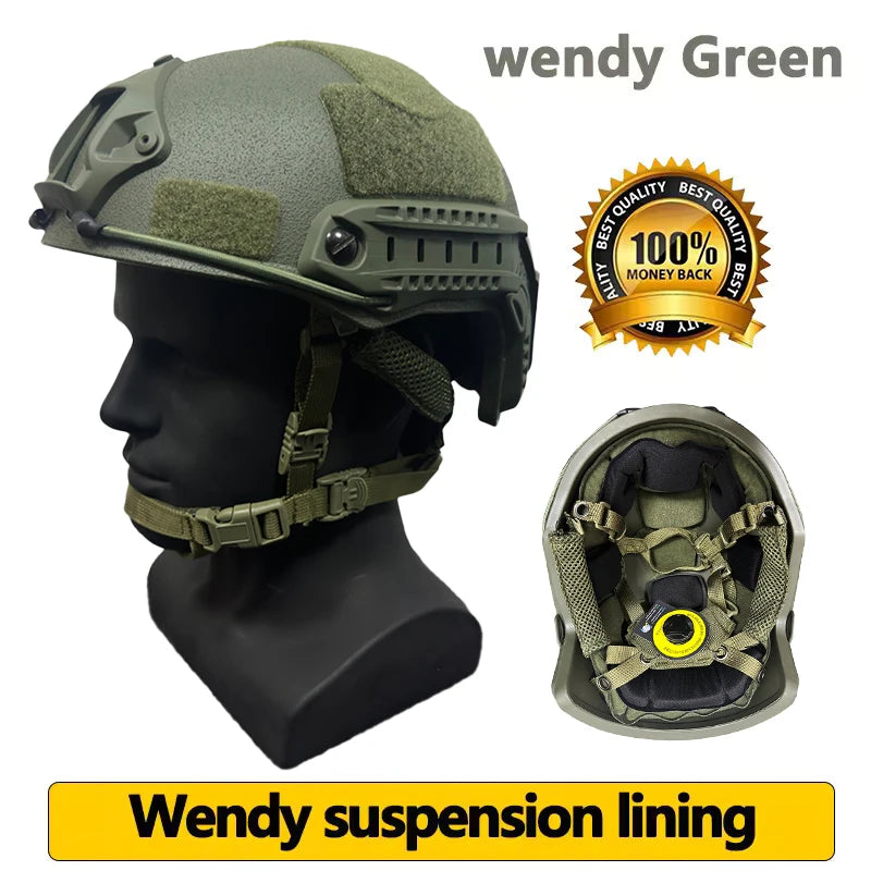 Ballistic ACH High Cut Tactical Helmet Kevla High Quality safety Helmet NIJ IIIA FAST Wendy's Suspension Pad Ballistic Helmet