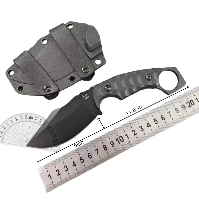 New Tactical Fixed Blade Knfie Sheath NioLox Steel Knife Fiberglass Handle Outdoor Survival Knife EDC Hunting Camping Knife