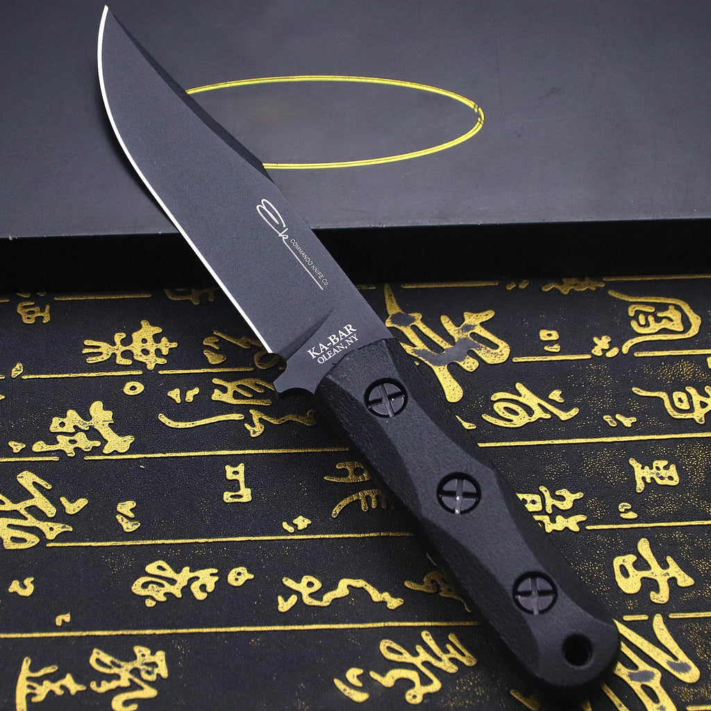 U.S.AKB-EK50 Jungle Hunting Straight Knife + Sheath, Outdoor Camping Survival Knife, Multi-purpose EDC Knife